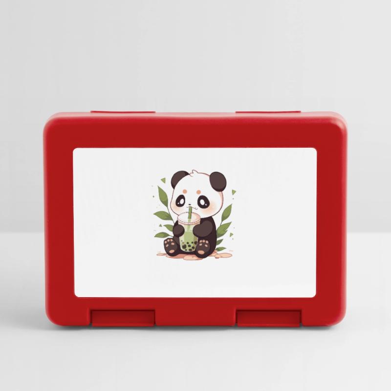 Kawaii Panda Drinks Boba Bubble Tea Chibi Lunchbox