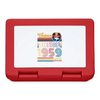 Anniversaire Décembre 1959. Cadeau decembre 1959. - Boîte à goûter - rouge - Devant