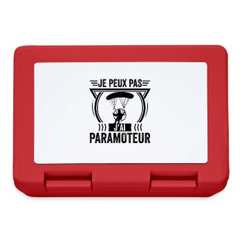 J'Peux Pas J'ai Paramoteur Cadeau Parapentiste - Boîte à goûter - rouge - Devant
