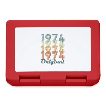Original 1974 Vintage Cadeau Anniversaire - Boîte à goûter - rouge - Devant