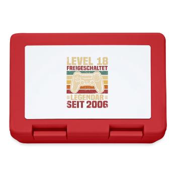 Level 18 freigeschaltet legendär seit 2006 - Brotdose - Rot - Vorne