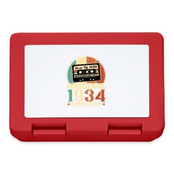 Original 1934 Rétro Vintage Cadeau D anniversaire - Boîte à goûter - rouge - Devant