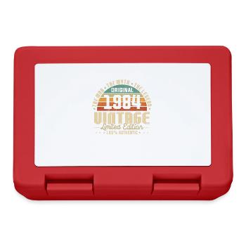 Vintage 1984 Jahrgang Geburtstagsgeschenk Retro - Brotdose - Rot - Vorne