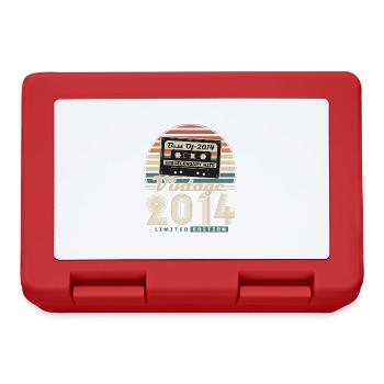 Vintage 2014 Retro Geburtstagsgeschenk - Brotdose - Rot - Vorne