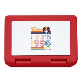 Anniversary January 1996. Gift January 1996. - Lunchbox - red - Front
