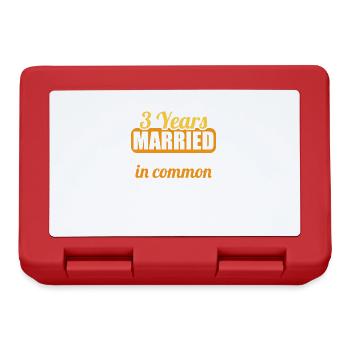Wir haben viel gemeinsam 3.Hochzeitstag - Brotdose - Rot - Vorne