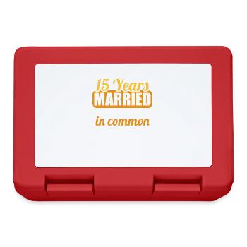 Wir haben viel gemeinsam 15.Hochzeitstag - Brotdose - Rot - Vorne