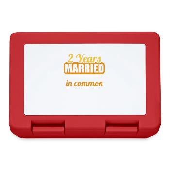 Nous avons beaucoup de choses en commun 2ème anniversaire de mariage - Boîte à goûter - rouge - Devant