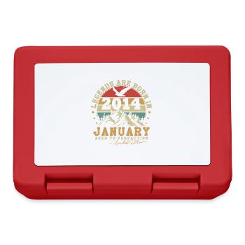 Januar 2014 Vintage Retro Geburtstag 2014 - Brotdose - Rot - Vorne