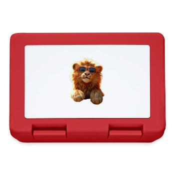 Lion avec des lunettes de soleil Les Lions sauvages aiment le Lion mignon - Boîte à goûter - rouge - Devant