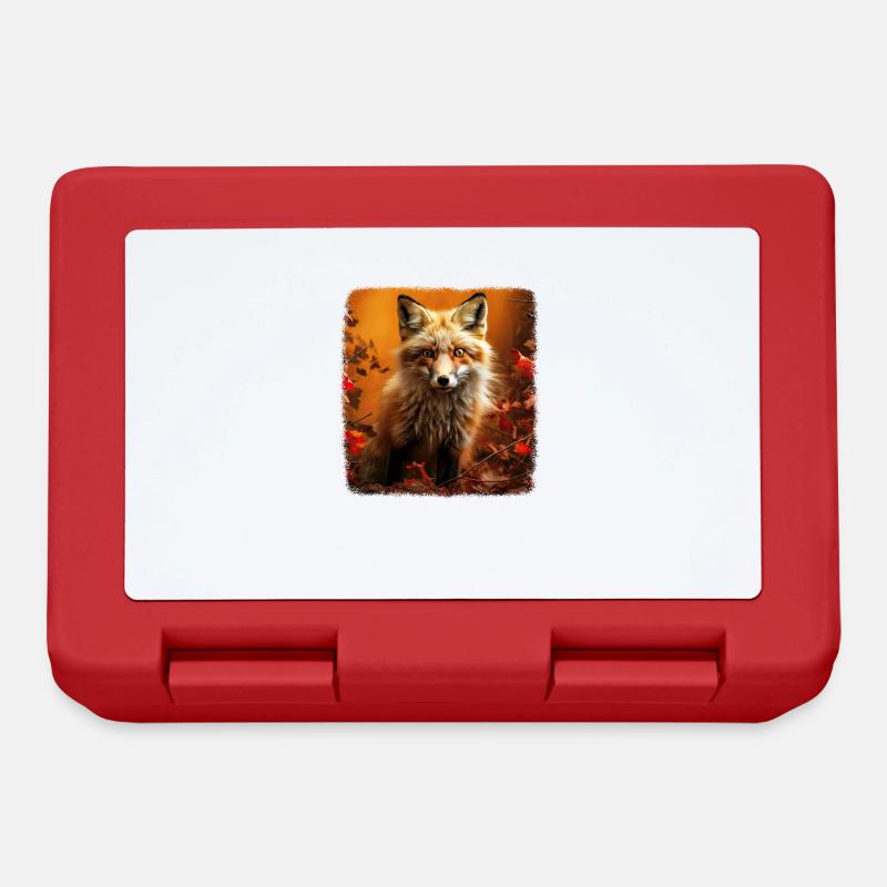 Füchse realistic Fuchs - Brotdose - Rot