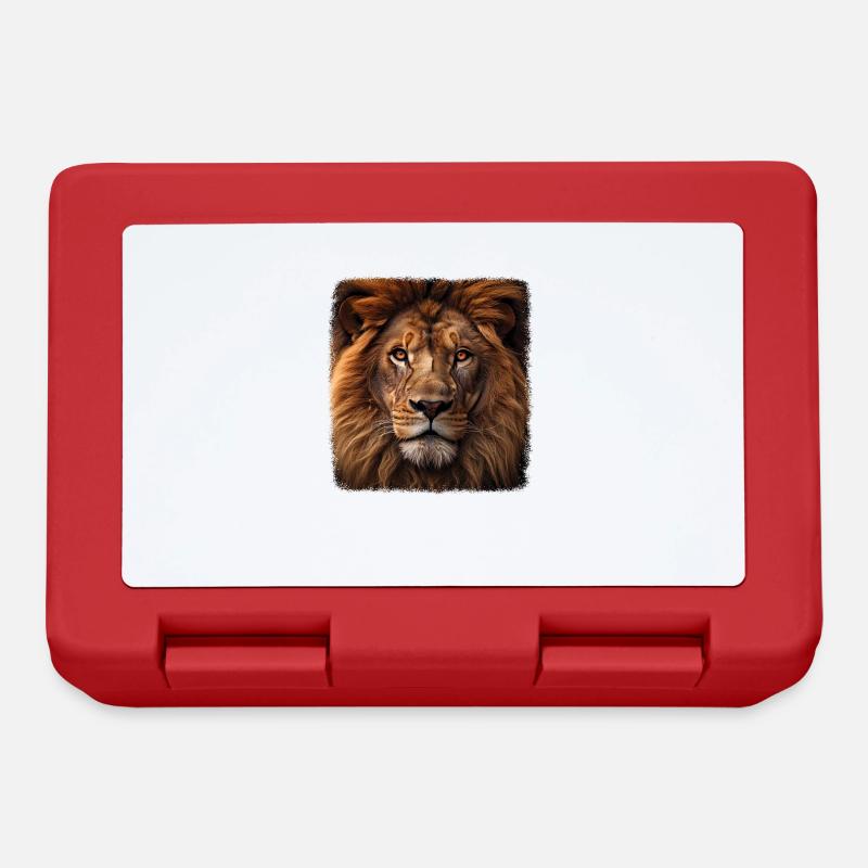 Lion réaliste lion - Boîte à goûter - rouge
