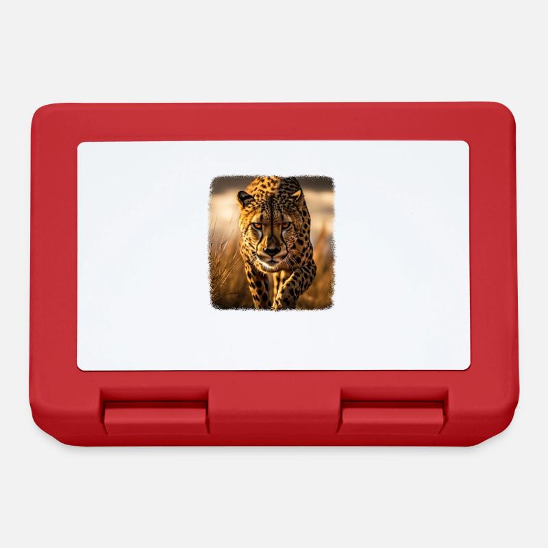 Geparde realistic Gepard - Brotdose - Rot