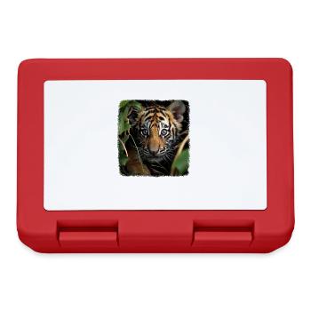 Tiger realistic baby tiger - Lunchbox - red - Front