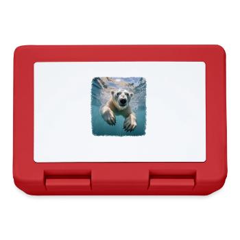 Polar Bear Realistic Polar Bear - Lunchbox - red - Front