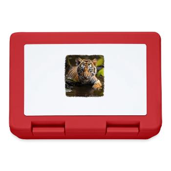 Tiger realistic baby tiger - Lunchbox - red - Front