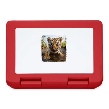 Tiger realistic baby tiger - Lunchbox - red - Front
