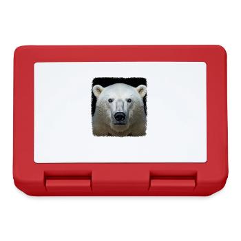 Polar Bear Realistic Polar Bear - Lunchbox - red - Front