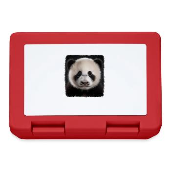 Panda's realistic panda - Lunchbox - red - Front