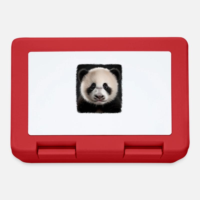 Le panda réaliste de Panda - Boîte à goûter - rouge
