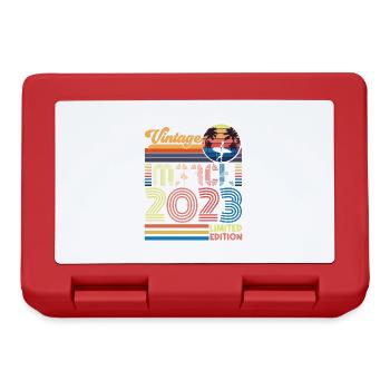 Geburtstag März 2023.Geschenk März 2023.März 2023 - Brotdose - Rot - Vorne