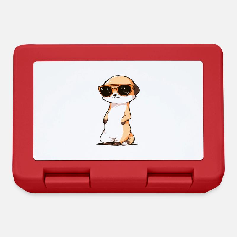 Suricate avec lunettes de soleil Suricate - Boîte à goûter - rouge
