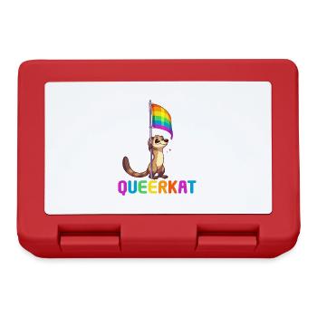 LGBTQ Rainbow Trans Queerkat Lesbian Gay Pride - Brotdose - Rot - Vorne