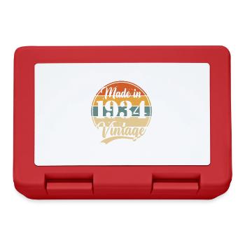 Vintage 1934 Birthday Gift 90 Years - Lunchbox - red - Front