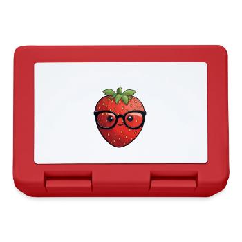 Nerdbeere Junge Mädchen Nerdy Nerd Erdbeere - Brotdose - Rot - Vorne