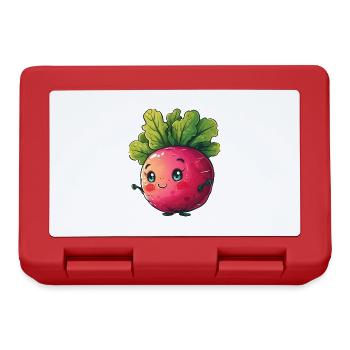 Radis style bande dessinée heureux - Boîte à goûter - rouge - Devant