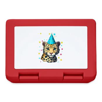 Ich bin 6 Jahre alt Leoparde Leopard 6. Geburtstag - Brotdose - Rot - Vorne