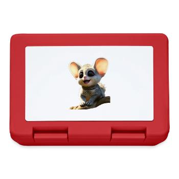 Galago Buschbaby Affen Galagos Affe Süßer Galago - Brotdose - Rot - Vorne