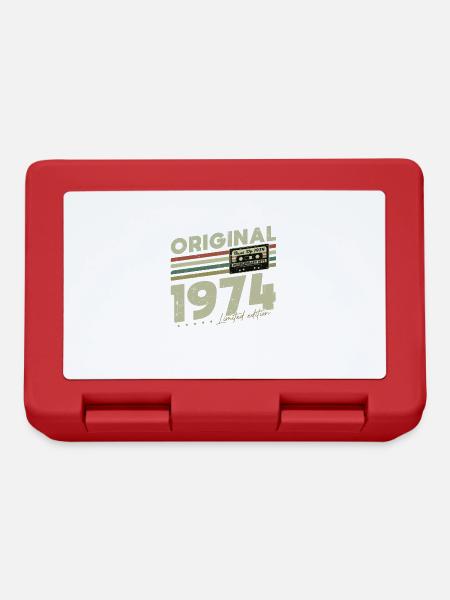 Original 1974 Vintage Vintage Birthday Gift - Lunchbox - red