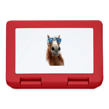 Cheval, Fille De Cheval, Cavalier, Poney, Écurie, Chevaux - Boîte à goûter - rouge - Devant