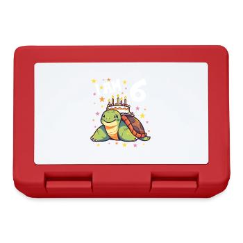 Je suis 6 tortues Tortue 6e anniversaire - Boîte à goûter - rouge - Devant