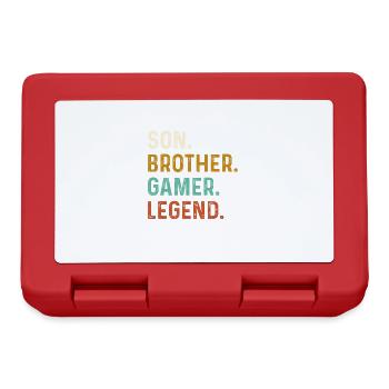 Sohn Bruder Videospieler Legende Spiele - Brotdose - Rot - Vorne