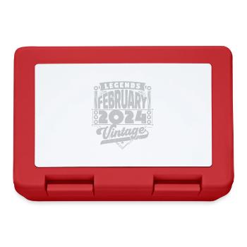 Vintage Anniversaire février 2024, Février 2024. - Boîte à goûter - rouge - Devant