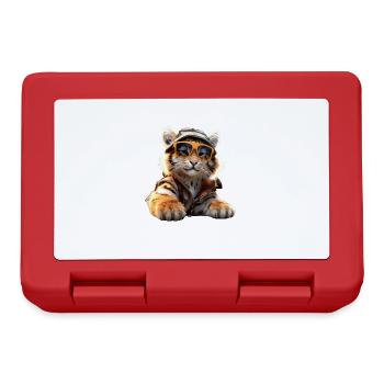 Tiger Big Cat Wild Cats Lover Cute Tiger - Lunchbox - red - Front