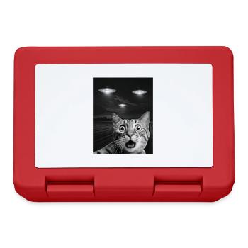 Drôle De Chats Selfie Devant Des OVNI Chat OVNI - Boîte à goûter - rouge - Devant