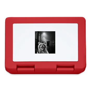 Lets eat Trash and get hit by a Car Raccoon - Lunchbox - red - Front