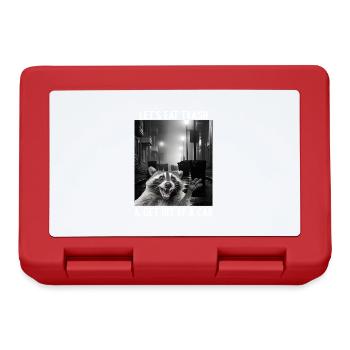 Lets eat Trash and get hit by a Car Raccoon - Lunchbox - red - Front