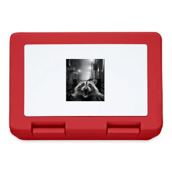 Lets eat Trash and get hit by a Car Raccoon - Lunchbox - red - Front