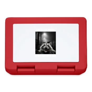 Lets eat Trash and get hit by a Car Raccoon - Lunchbox - red - Front