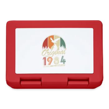 Original 1984 Vintage Retro Birthday Gift - Lunchbox - red - Front