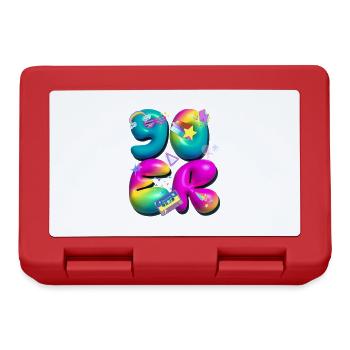 des années 90, rétro, ballons, 3d, 90s, coloré - Boîte à goûter - rouge - Devant