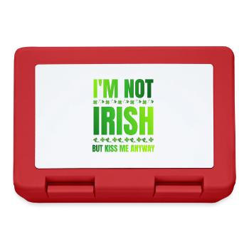 Ich bin kein Ire, aber küss mich trotzdem St. Patrick's Day - Brotdose - Rot - Vorne