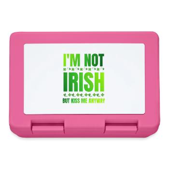 Ich bin kein Ire, aber küss mich trotzdem St. Patrick's Day - Brotdose - Pink - Vorne