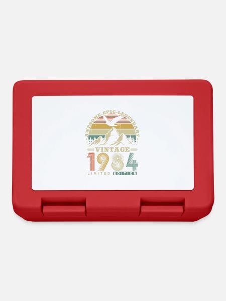 Vintage 1984 Retro Jahrgang Geburtstag Geschenk - Brotdose - Rot