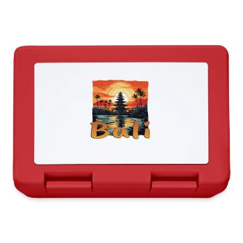 Bali Sunset Pagoda Idyll - Lunchbox - red - Front
