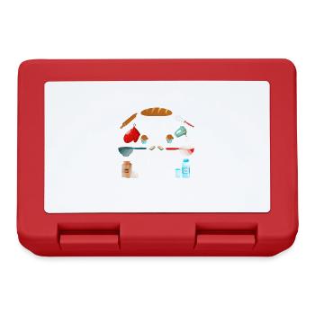 Cuisson Jeu de mots Cuire Cuisinier Chef Boulanger - Boîte à goûter - rouge - Devant